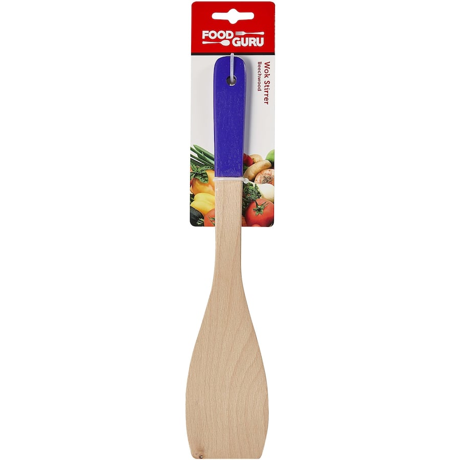 Food Guru Wok Stirrer Beechwood