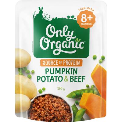 only organic stage 2 baby food pumpkin potato & beef