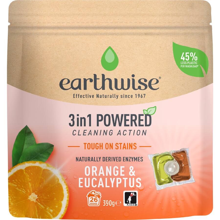 Earthwise Laundry Capsules Orange & Eucalyptus