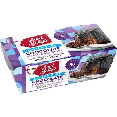 aunt bettys gluten free steamed pudding chocolate 190g