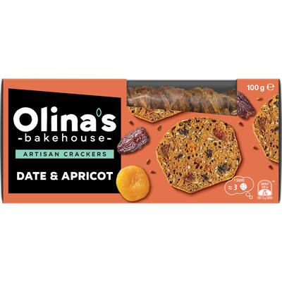olina's bakehouse artisan crackers date & apricot