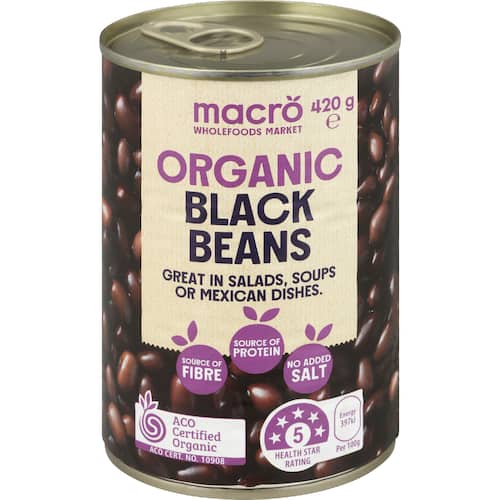 Macro Organic Black Beans No Added Salt