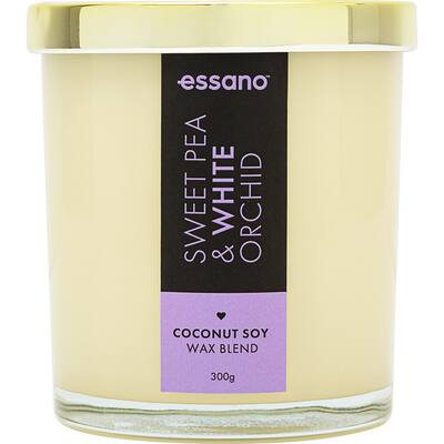 essano scented candle sweet pea & orchid