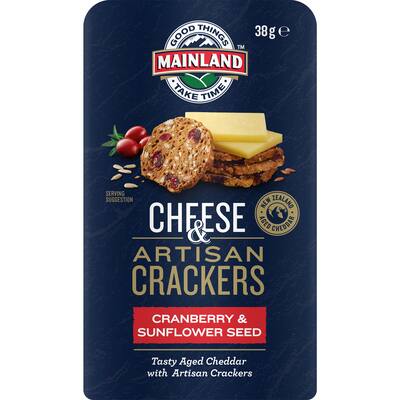 mainland cheese & crackers artisan cranberry & sunflower