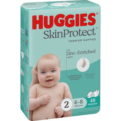 huggies skin protect nappies size 2 (4-8kg)