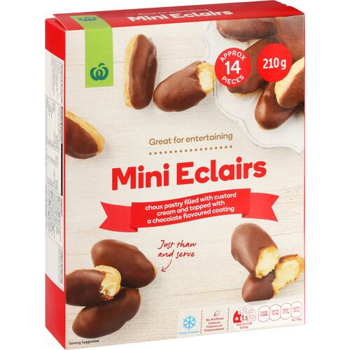 Countdown Mini Choc Eclairs 210g bunch