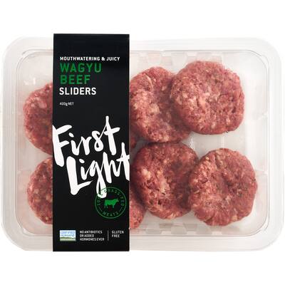 first light burger patties wagyu beef sliders