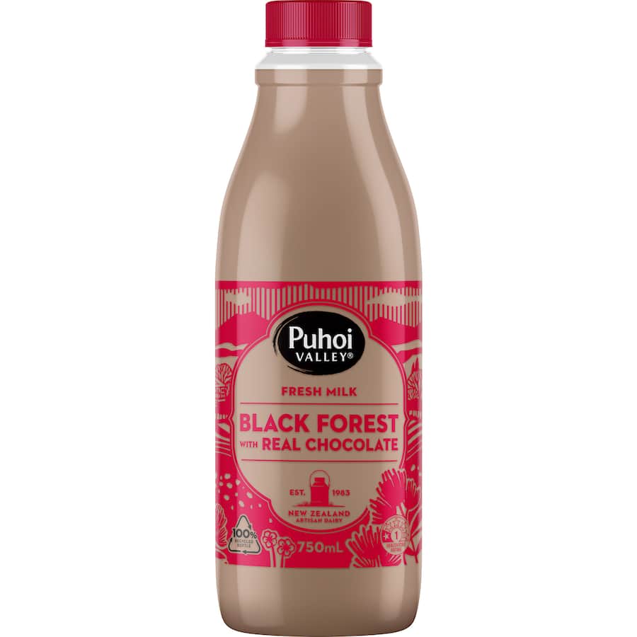 Puhoi Valley Flavoured Milk Black Forest With Chocolate