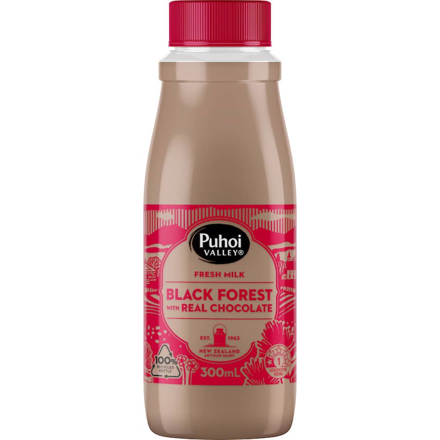 Puhoi Valley Flavoured Milk Black Forest With Chocolate