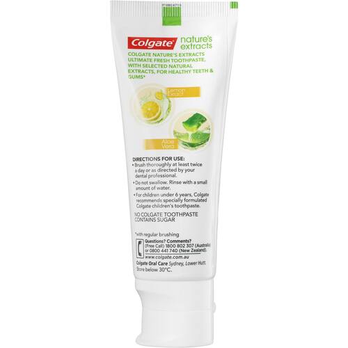 Buy Colgate Toothpaste Natures Extracts Lemon & Aloe online at Woolworths NZ
