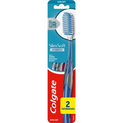 colgate slim soft advanced toothbrush ultra soft bristles value pack
