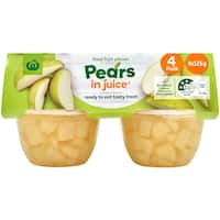 Woolworths Fruit Snack Pears In Juice