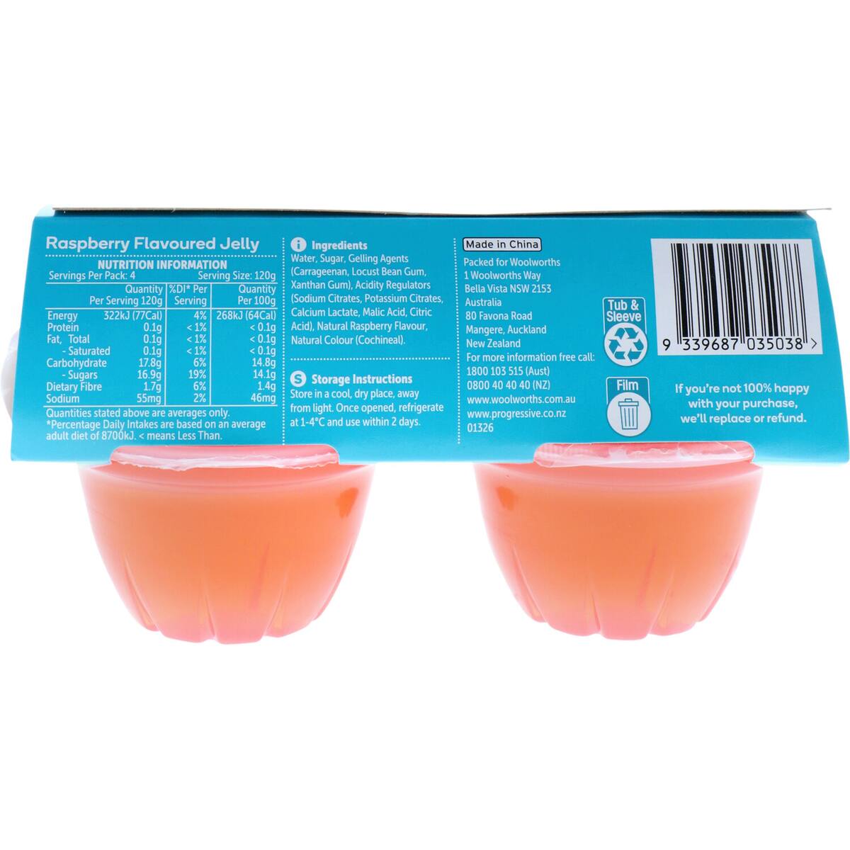 Countdown Raspberry Jelly 4pk 120g bunch