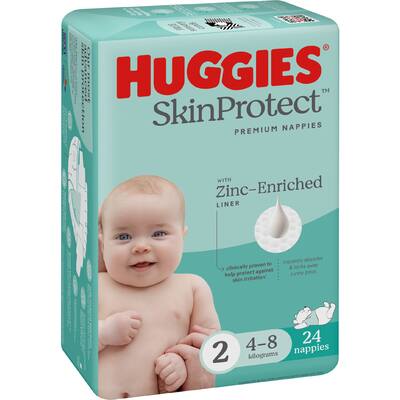 huggies skin protect nappies size 2 (4-8kg)