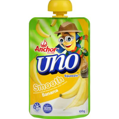 anchor uno yoghurt pouch smooth banana squeezie