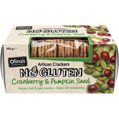olina's gluten free crackers cranberry pumpkin