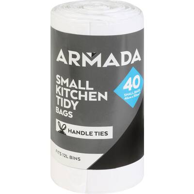 armada kitchen tidy bags small with handle ties
