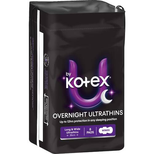U By Kotex Ultrathins Pads Overnight Long With Wings