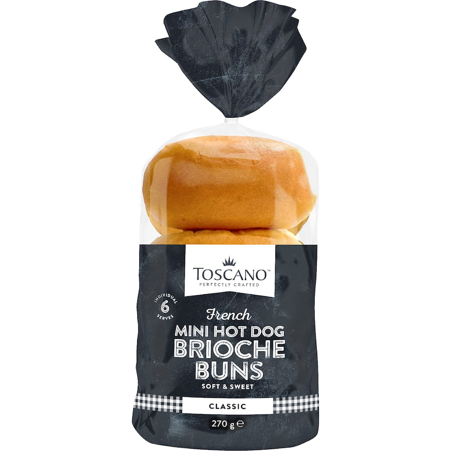 Toscano Hot Dog Buns Mini Brioche