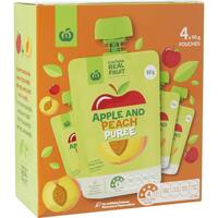 woolworths fruit puree apples & peach