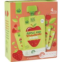 woolworths fruit puree apple & strawberry