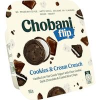 chobani flip greek yoghurt cookies & cream crunch
