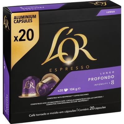 l'or coffee capsules lungo profondo intensity 8