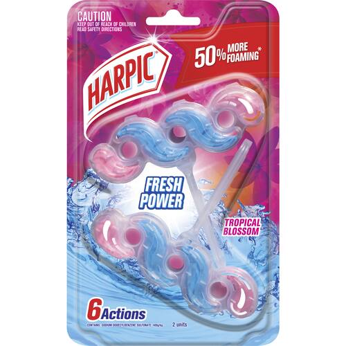 Harpic Toilet Cleaner Flush Fresh Power Tropical Blossom