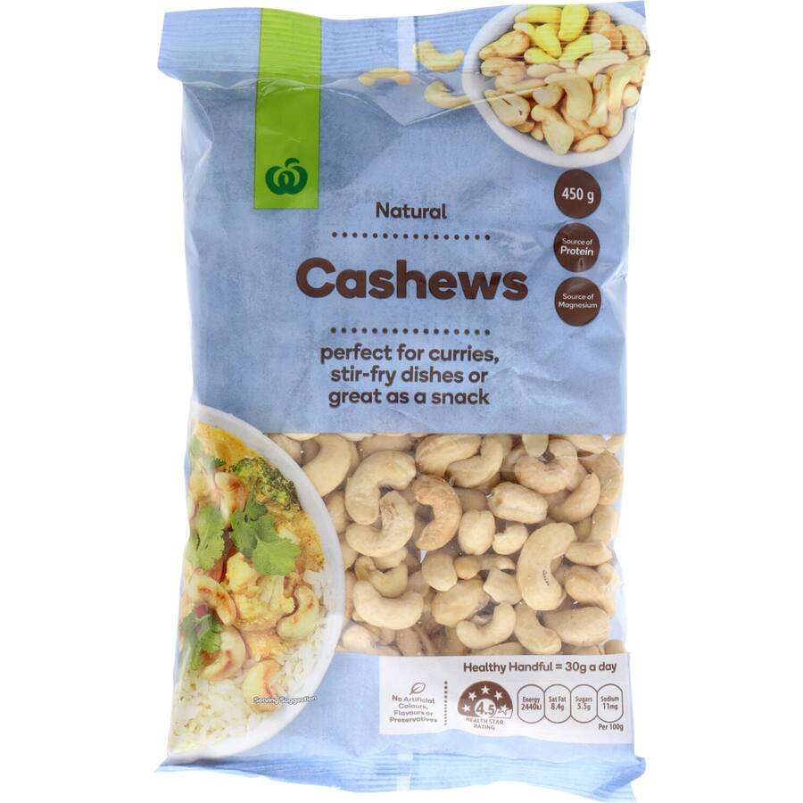 Woolworths Cashews Natural