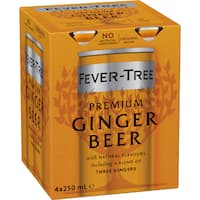 Fever-Tree Premium Ginger Beer Bottles (4x200ml)