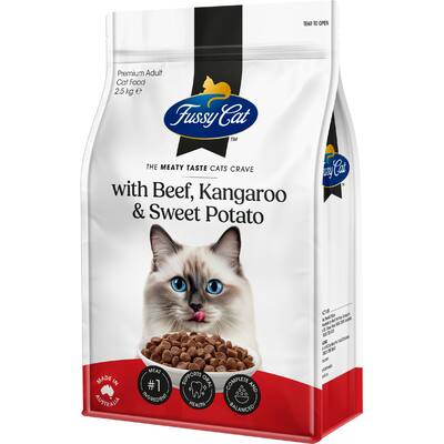 fussy cat grain free dry cat food kangaroo & sweet potato