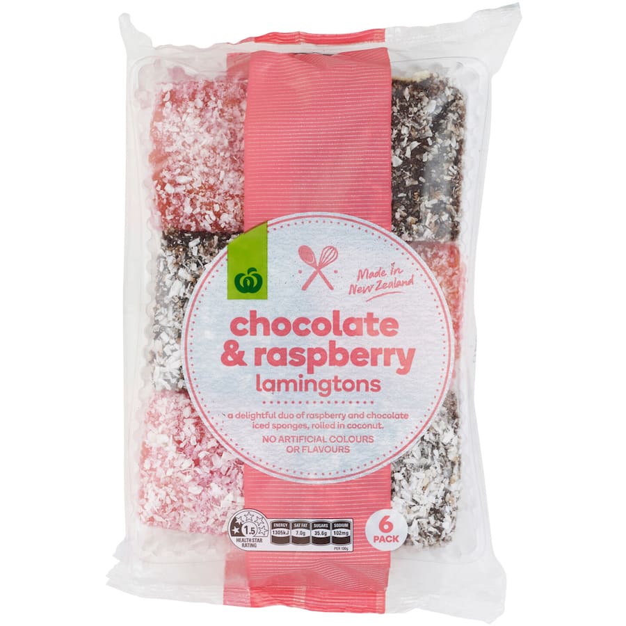 Woolworths Lamingtons Chocolate & Raspberry