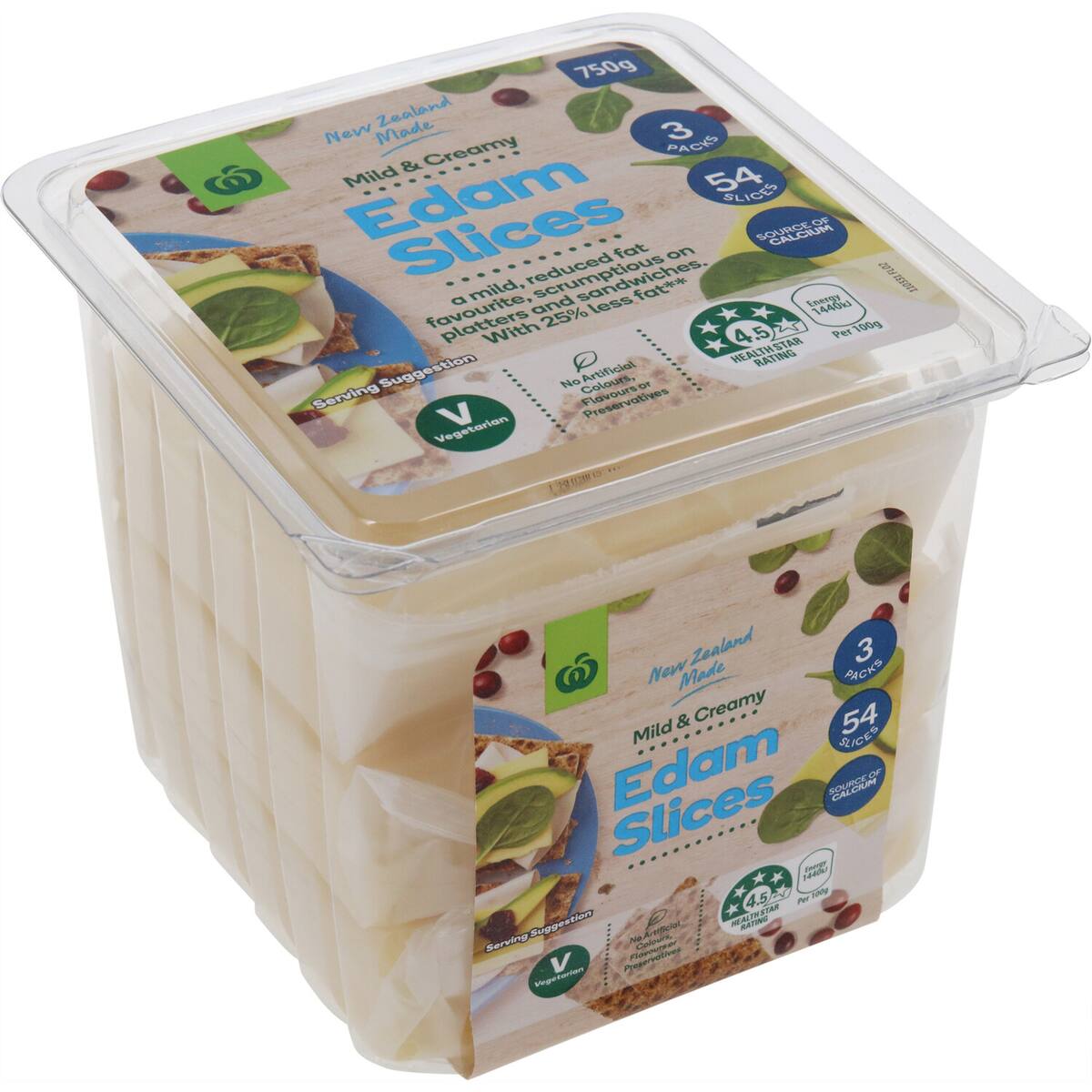 Countdown Cheese Slices Edam 750g bunch