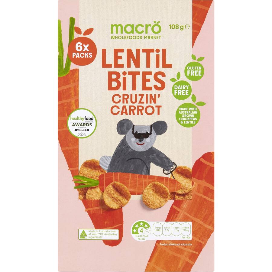 Macro Lentil Bites Cruzin Carrot