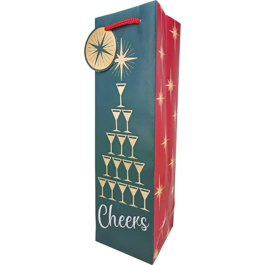 Christmas Bottle Bag Green