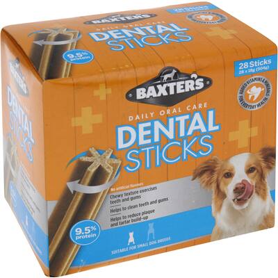 baxters small breed dog treats dental sticks