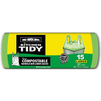 big black sacks kitchen tidy bags large compostable