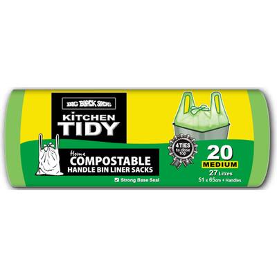 big black sacks kitchen tidy bags medium compostable
