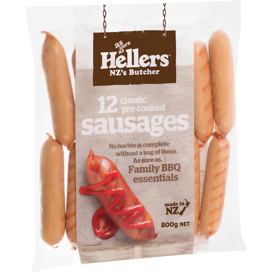 Hellers Sausages Precooked 800G