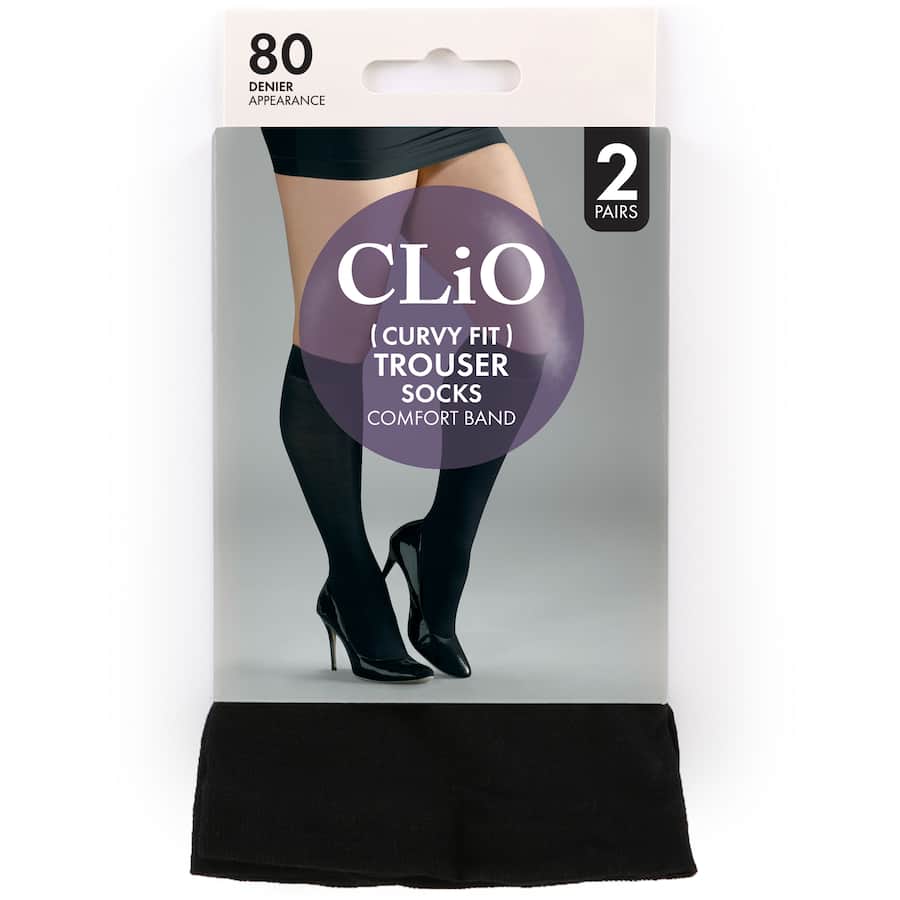 Opaques Curvy Knee Highs Black 1 Size