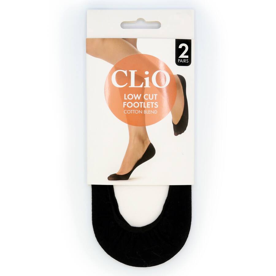 No Show Footlet One Size Low Cut Black