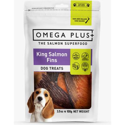 omega plus dog treats king salmon fins