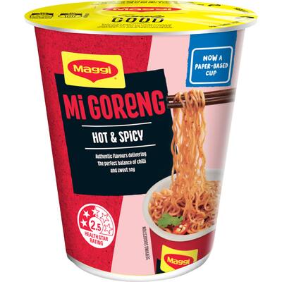maggi fusian instant noodles hot & spicy mi goreng cup