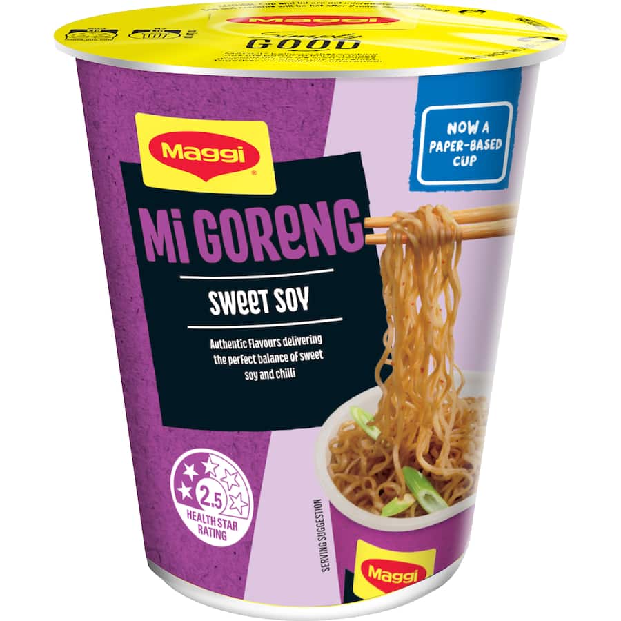 Maggi Fusian Instant Noodles Soy & Mild Spice Cup