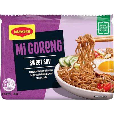 maggi mi goreng instant noodles soy & mild multi pack