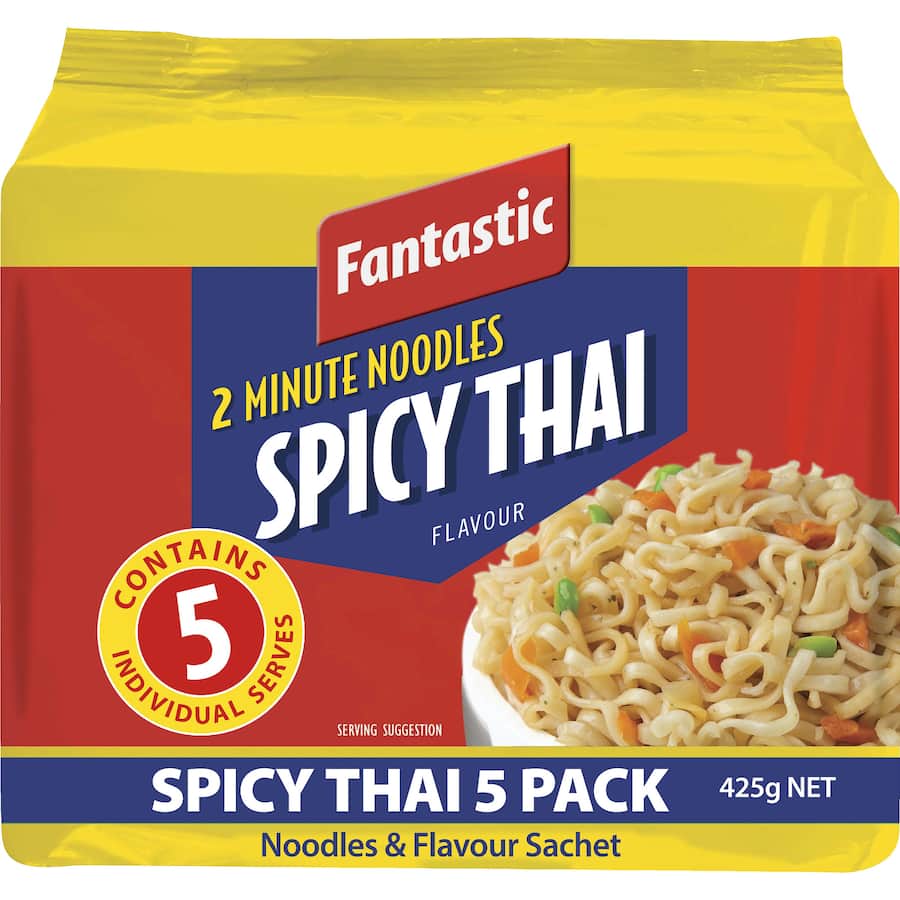 Fantastic 2 Minute Instant Noodles Spicy Thai Multi Pack