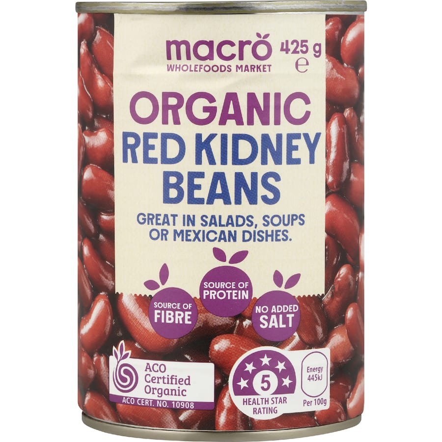 Organic Red Kidney Beans - High Fiber, High Protein, No Additives Or Preservatives, Raw, Vegan, Non-GMO - Perfect For Vegetarian Dishes And Chili - Thames Organic 500g