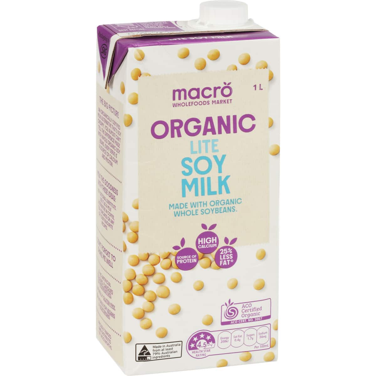Macro Organic Light Soy Milk 1L bunch