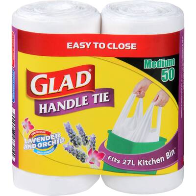 glad kitchen tidy bags handle tie medium