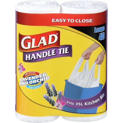 glad kitchen tidy bags handle tie large